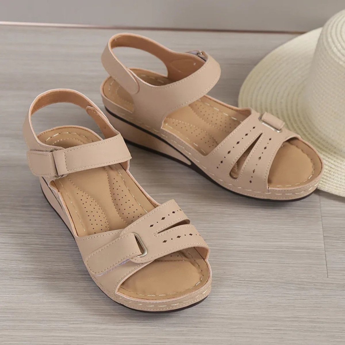 Adjustable Comfort Wedge Sandals - Orthopedic Sandals - Wild Eye Vision