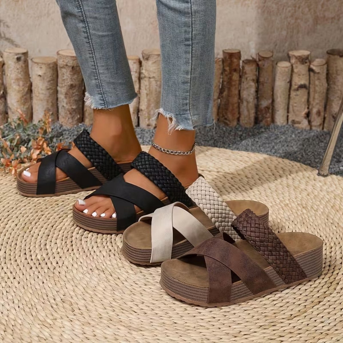 Braided Strap Comfort Sandals - Orthopedic Sandals - Wild Eye Vision