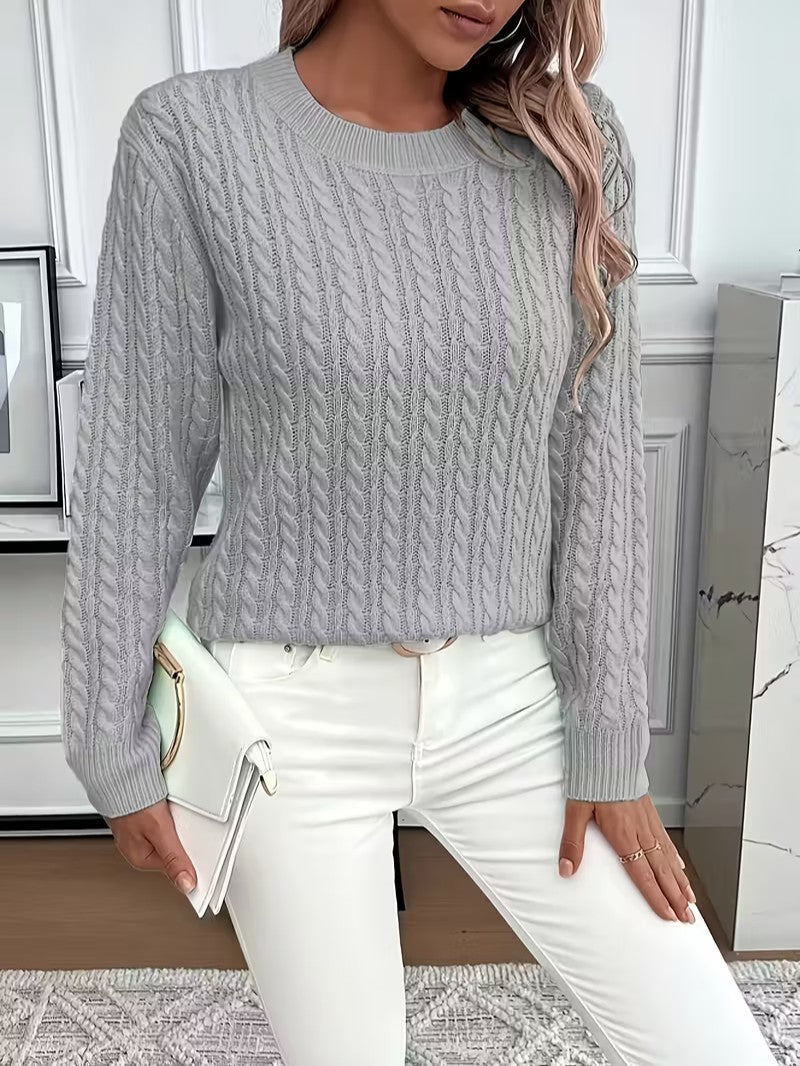 Classic Cable Knit Jumper - Women Knitted Jumper - Wild Eye Vision
