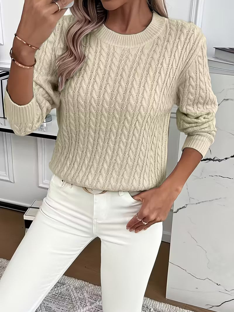 Classic Cable Knit Jumper - Women Knitted Jumper - Wild Eye Vision