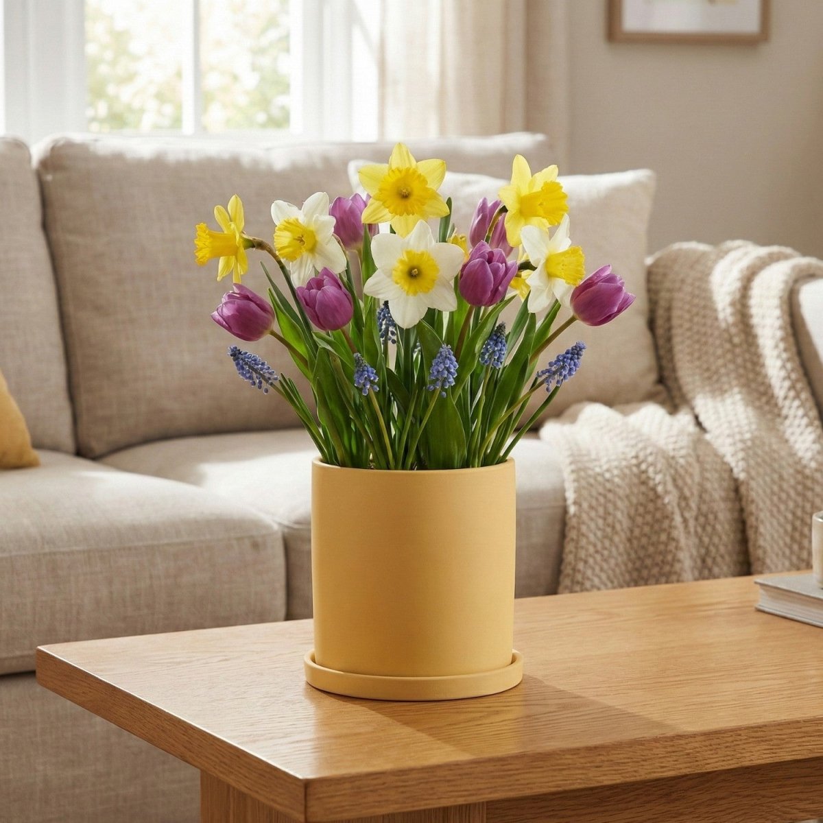 Elegant Ceramic Flowerpot with Saucer - Flowerpot - Wild Eye Vision