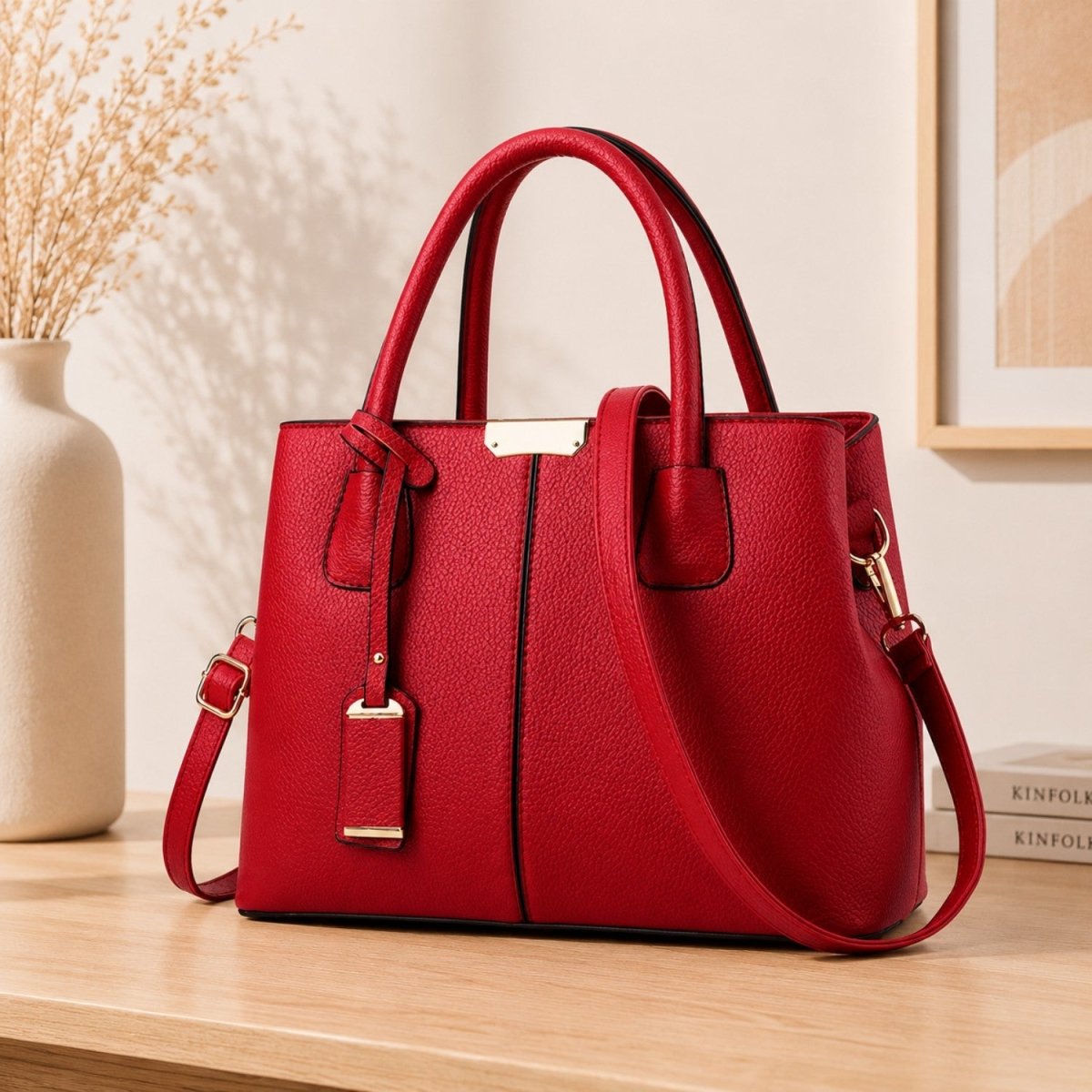 Elegant Large Capacity Tote Handbag - Leather Handbag - Wild Eye Vision