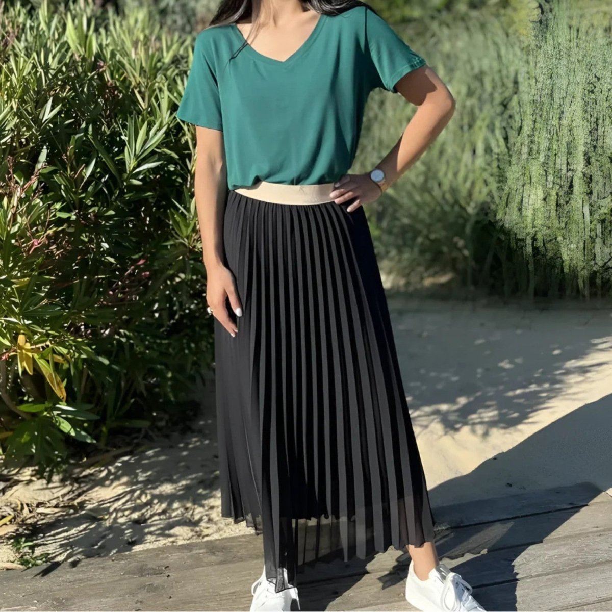 Elegant Pleated Maxi Skirt - Skirt - Wild Eye Vision