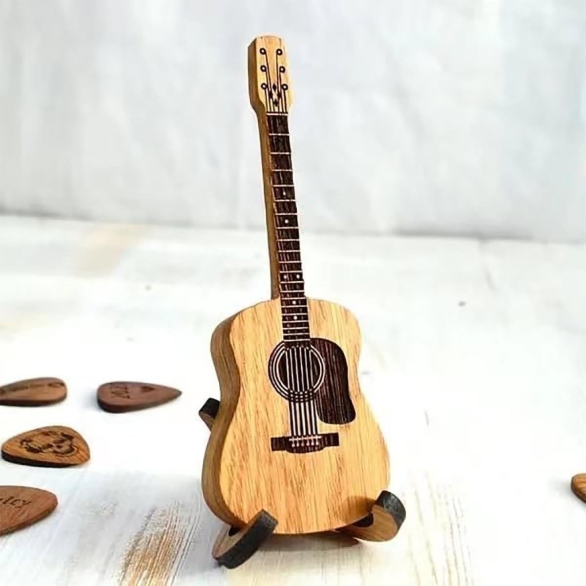 Engraved Wooden Guitar Pick Box - Guitar Pick Box - Wild Eye Vision