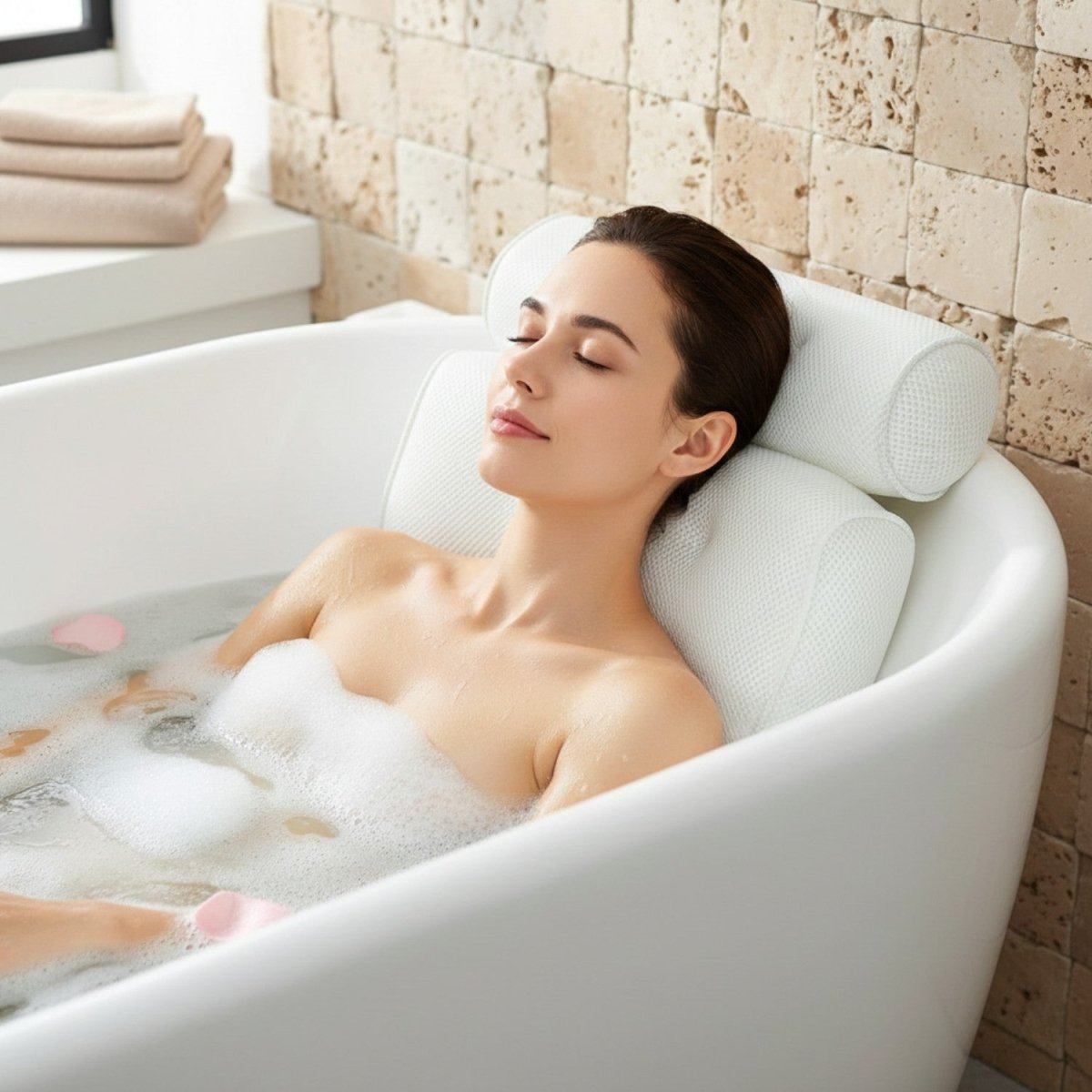 Ergonomic Bath Pillow for Neck and Shoulder Support - Bath Pillow - Wild Eye Vision