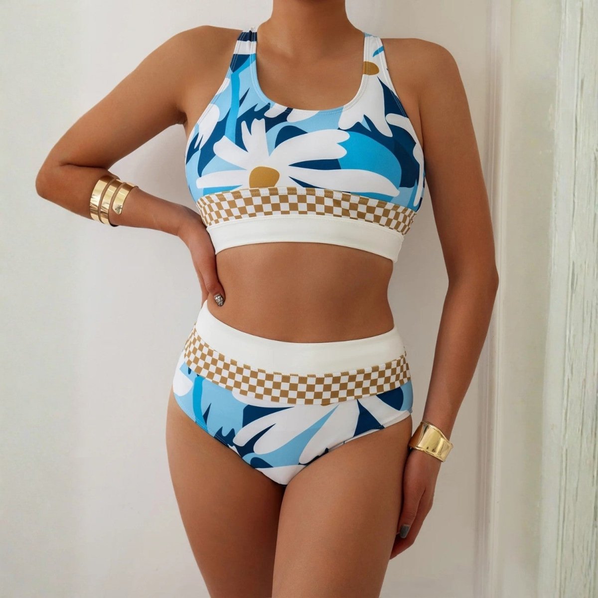 Floral Racerback Bikini Set - Bikini Set - Wild Eye Vision