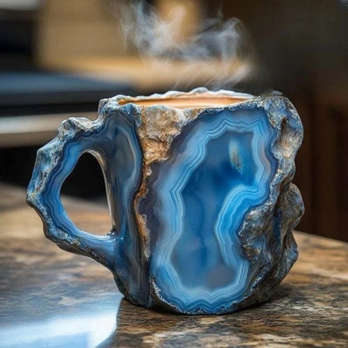 Handcrafted Crystal Coffee Mug - Crystal Coffee Mug - Wild Eye Vision