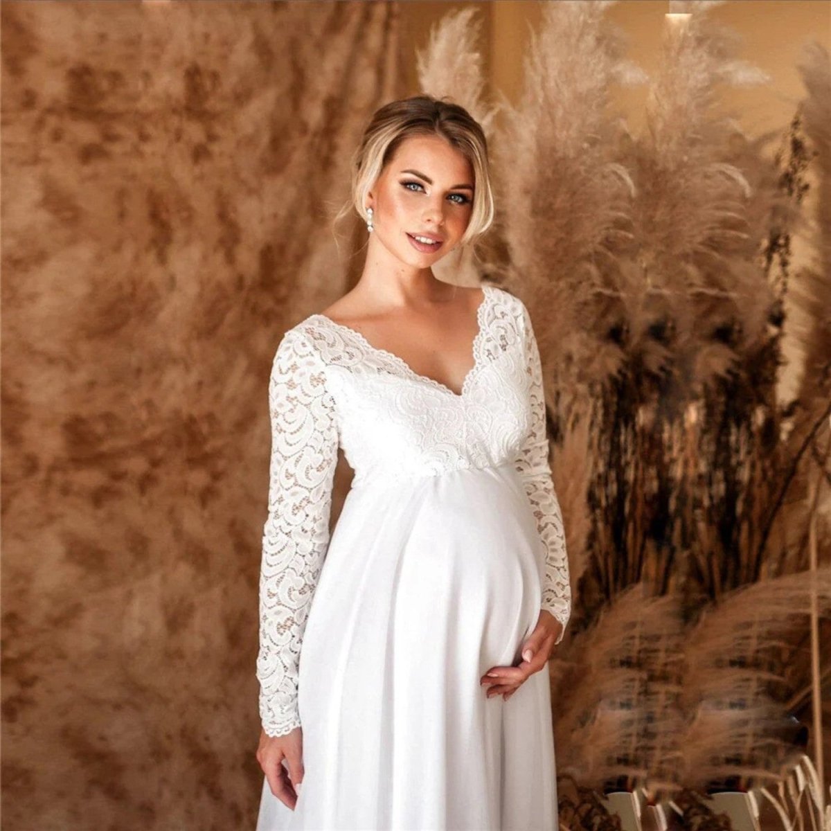 Lace Maternity Maxi Dress - Maxi Dress - Wild Eye Vision