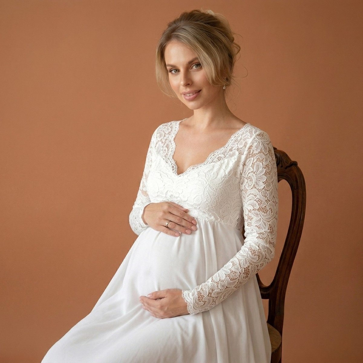 Lace Maternity Maxi Dress - Maxi Dress - Wild Eye Vision
