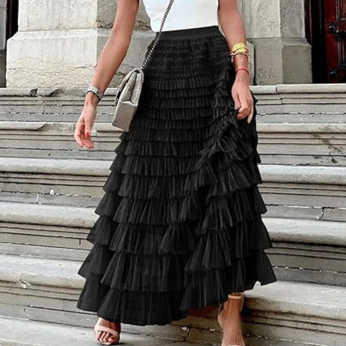 Layered Tulle Maxi Skirt - Skirt - Wild Eye Vision
