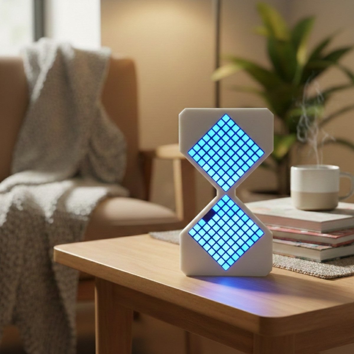 LED Digital Hourglass Clock - LED Digital Clock - Wild Eye Vision