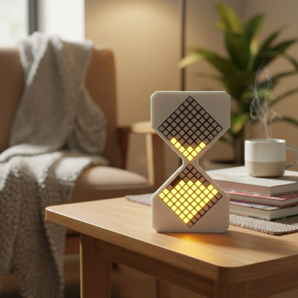 LED Digital Hourglass Clock - LED Digital Clock - Wild Eye Vision