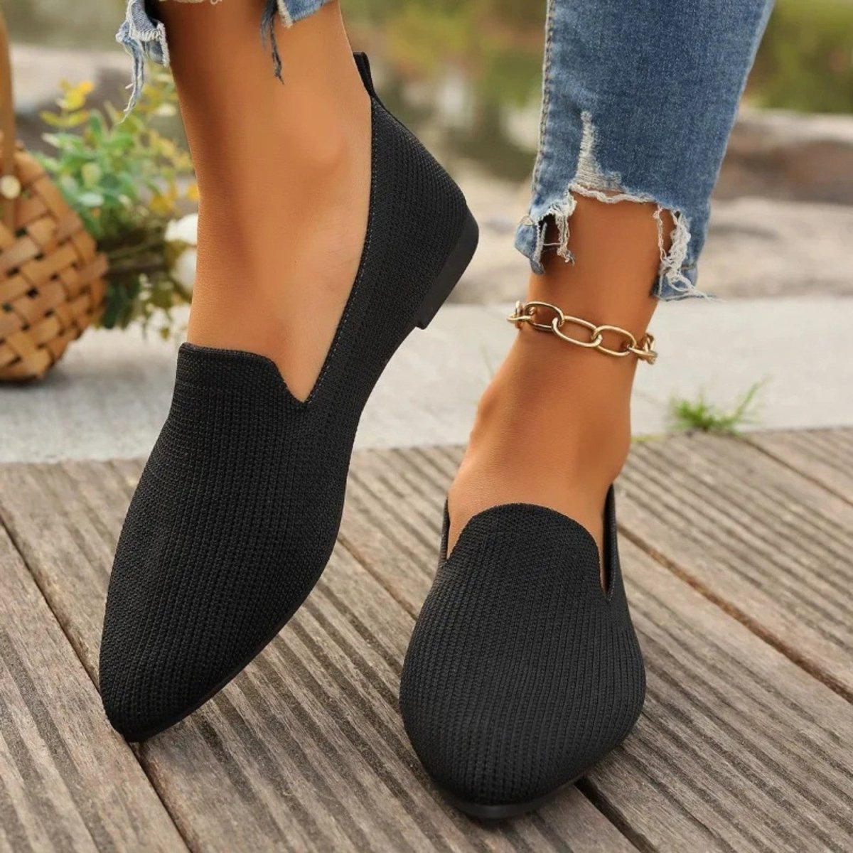 Lightweight Knit Slip On Flats - Orthopedic Slippers - Wild Eye Vision