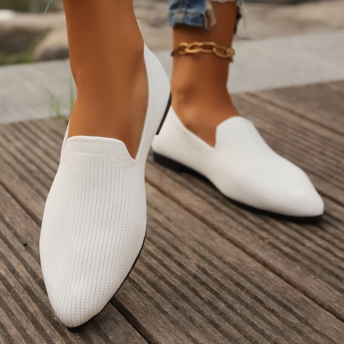 Lightweight Knit Slip On Flats - Orthopedic Slippers - Wild Eye Vision