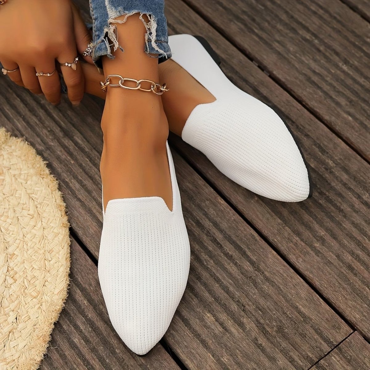 Lightweight Knit Slip On Flats - Orthopedic Slippers - Wild Eye Vision