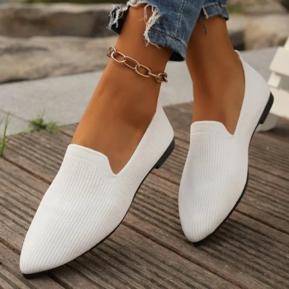 Lightweight Knit Slip On Flats - Orthopedic Slippers - Wild Eye Vision