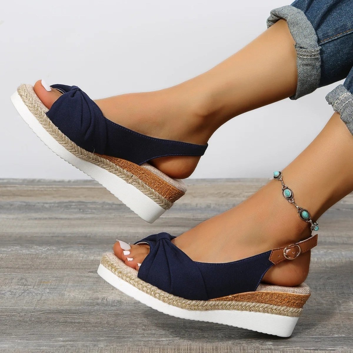 Peep Toe Comfort Wedge Sandals - Orthopedic Sandals - Wild Eye Vision