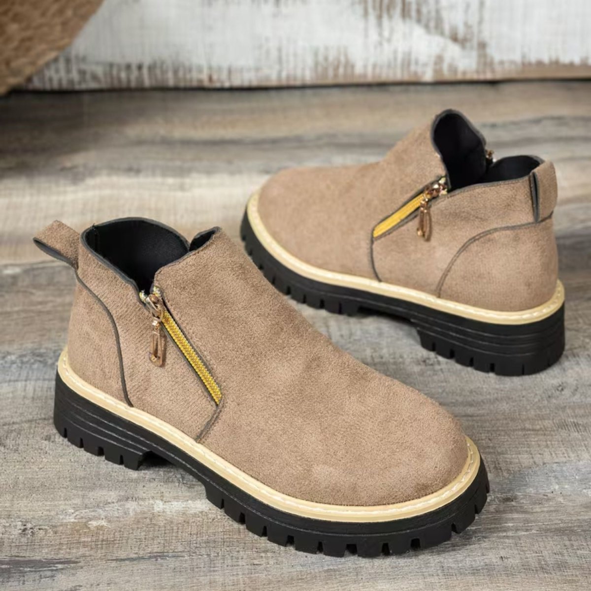 Platform Double Zip Ankle Boots - Women Ankle Boots - Wild Eye Vision