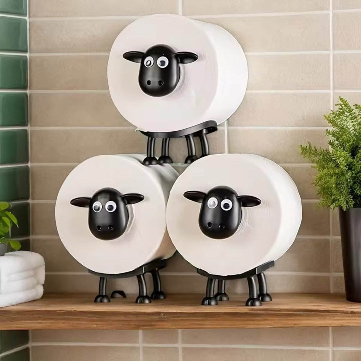 Playful Sheep Toilet Paper Holder - Toilet Paper Holder - Wild Eye Vision
