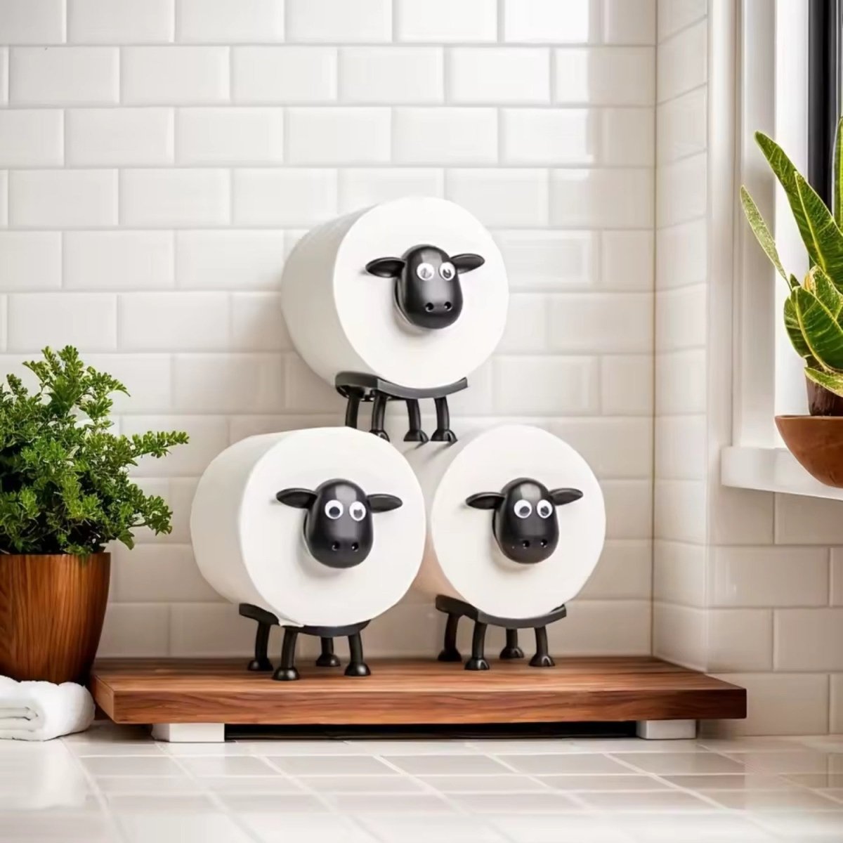 Playful Sheep Toilet Paper Holder - Toilet Paper Holder - Wild Eye Vision