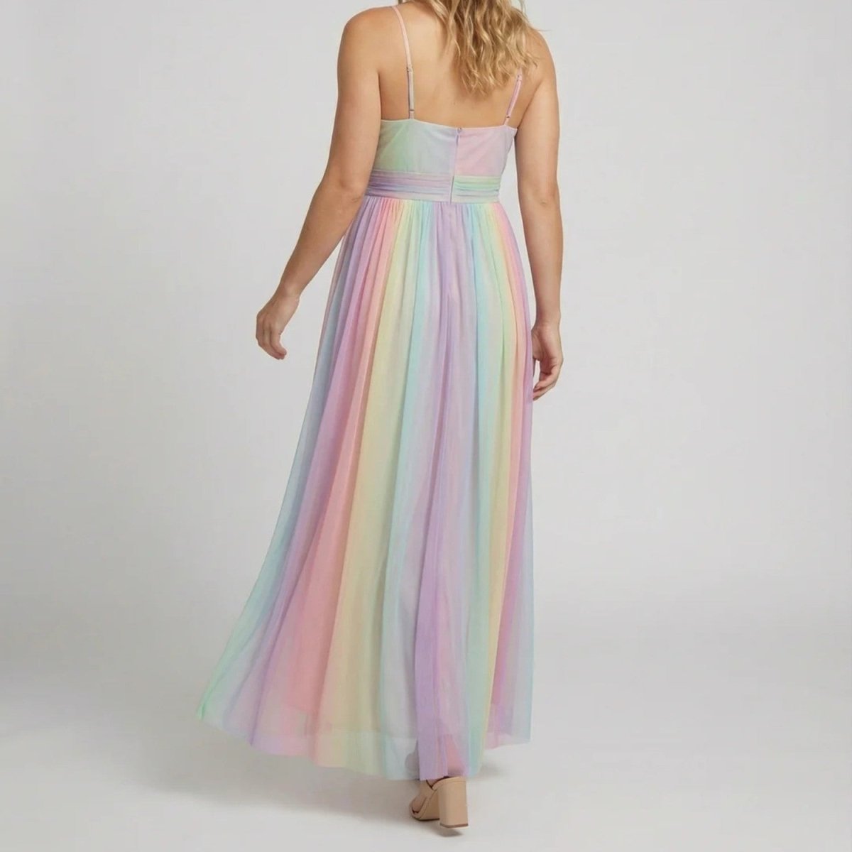 Rainbow Pleated Maxi Dress - Maxi Dress - Wild Eye Vision