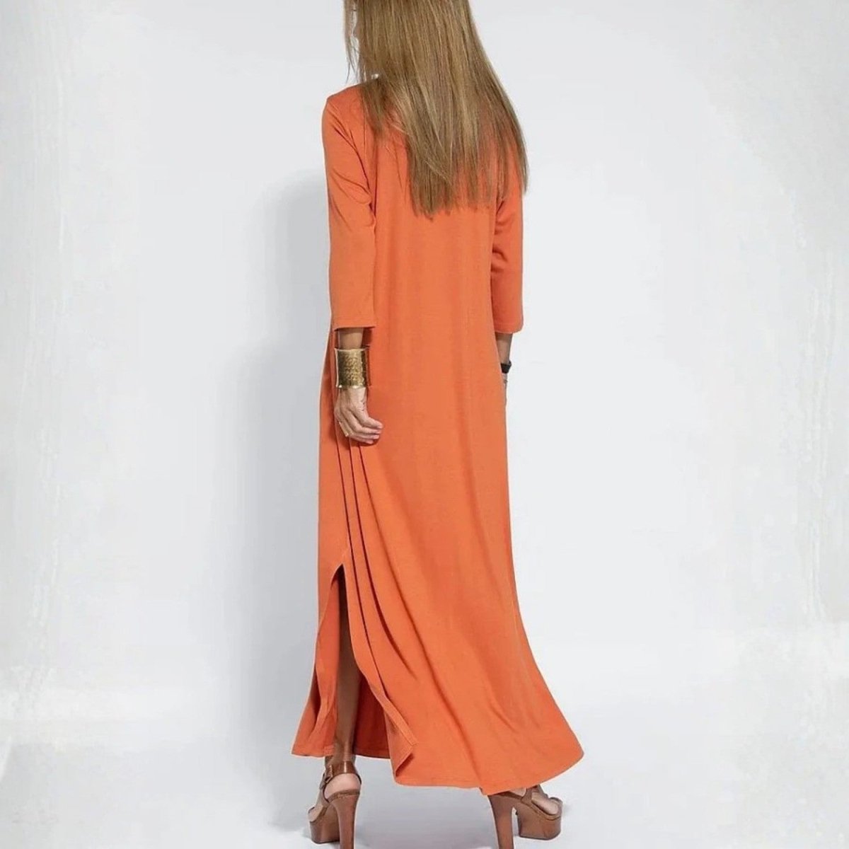Relaxed V Neck Maxi Dress - Maxi Dress - Wild Eye Vision