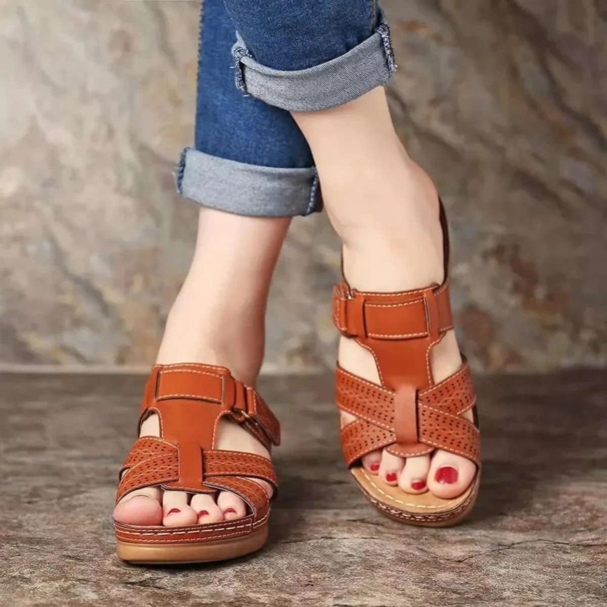 Wedge Arch Support Sandals - Orthopedic Sandals - Wild Eye Vision