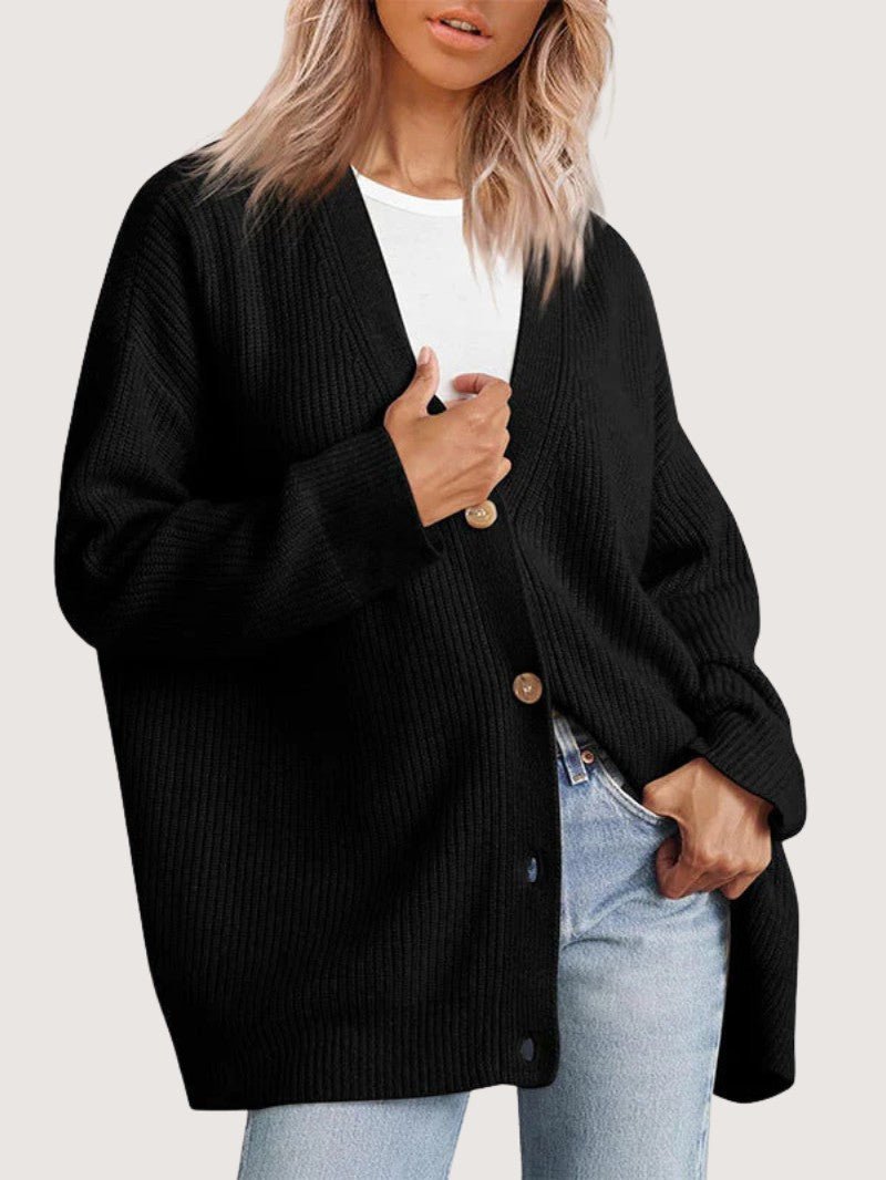 Women's Classic Button - Up Knit Cardigan - Women Knit Cardigan - Wild Eye Vision
