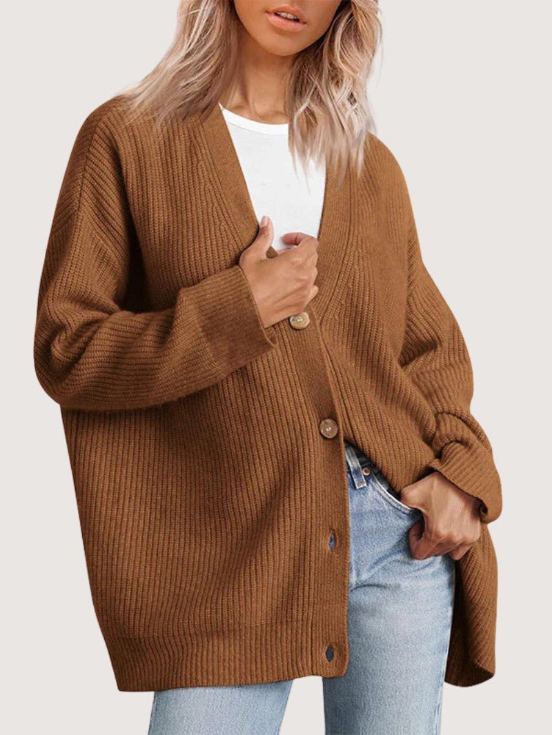 Women's Classic Button - Up Knit Cardigan - Women Knit Cardigan - Wild Eye Vision