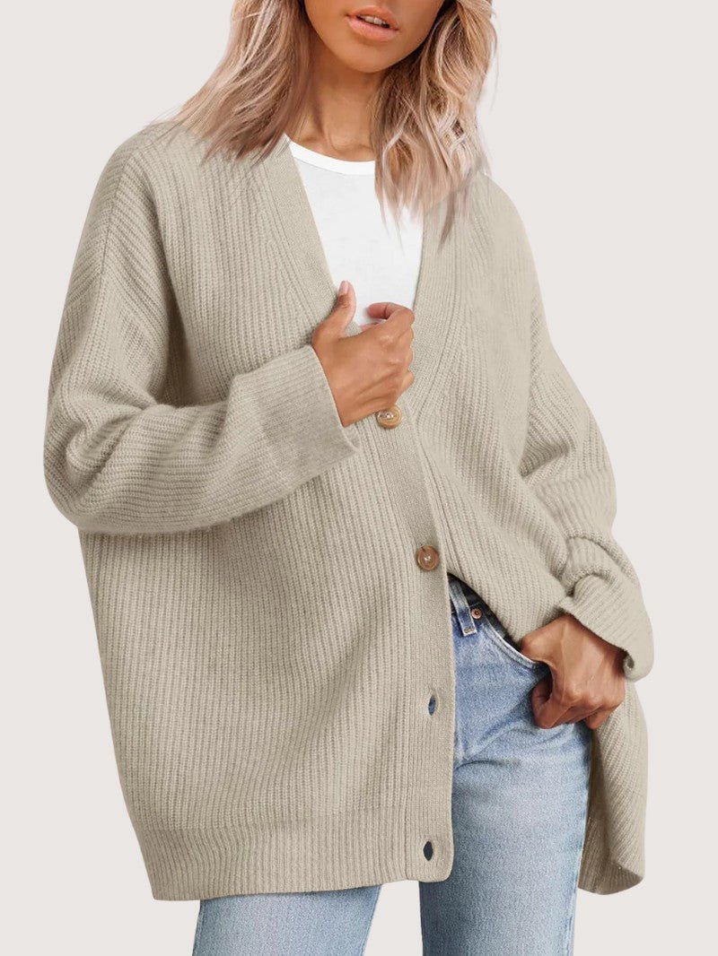 Women's Classic Button - Up Knit Cardigan - Women Knit Cardigan - Wild Eye Vision