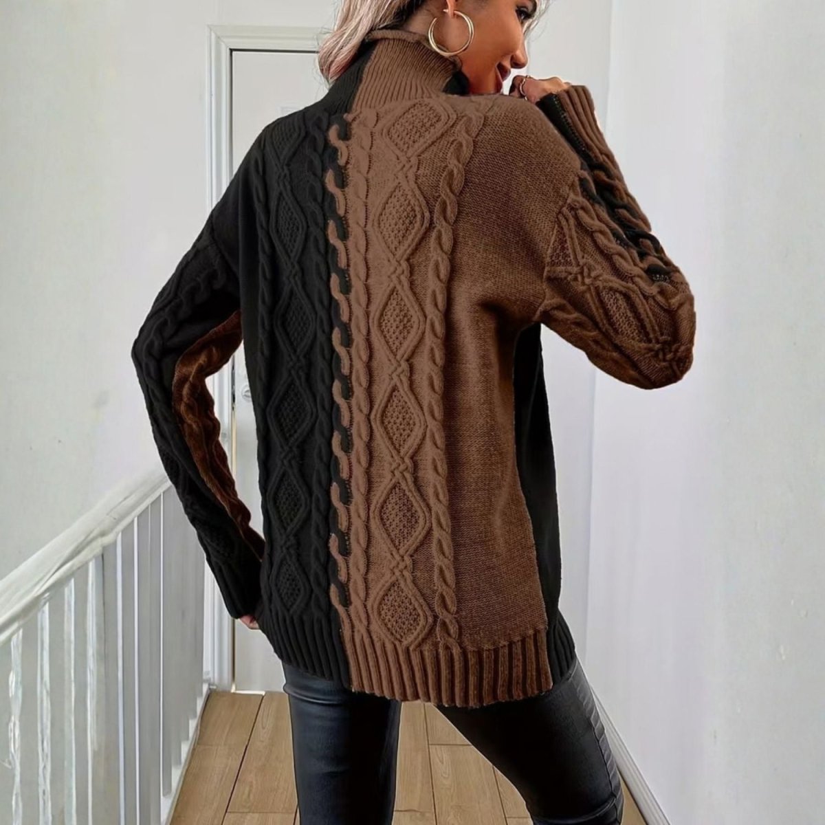 Women’s Colour Block Knit Top - Women Cardigan - Wild Eye Vision