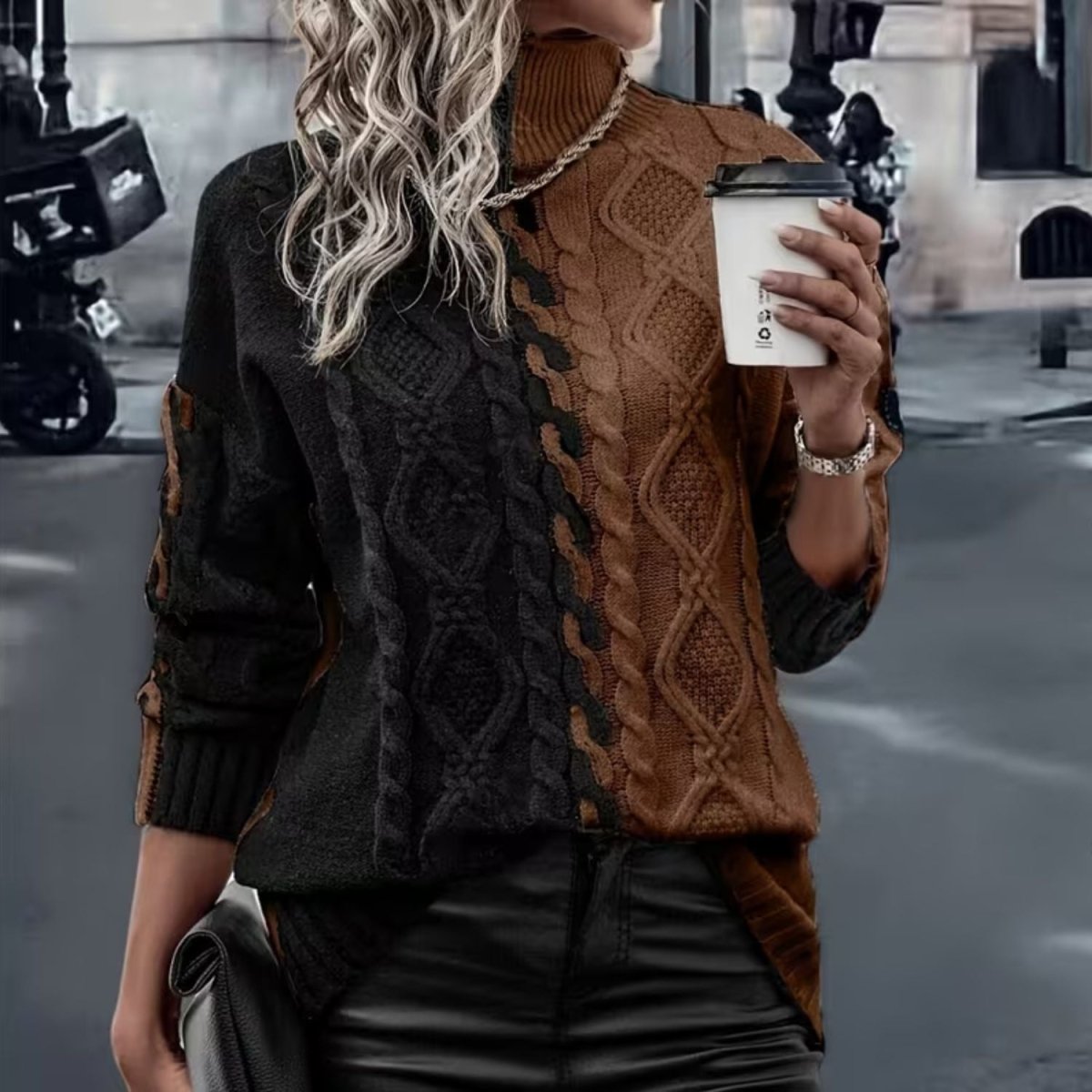Women’s Colour Block Knit Top - Women Cardigan - Wild Eye Vision