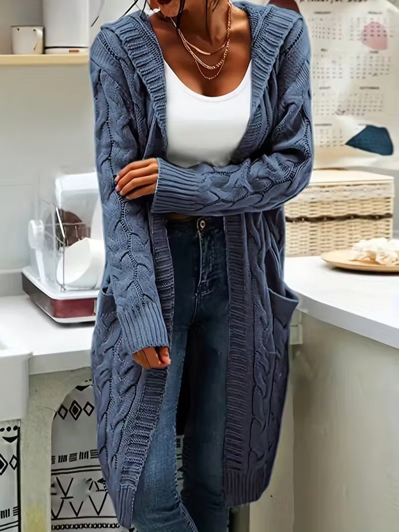 Women's Hooded Knit Cardigan - Women Knit Cardigan - Wild Eye Vision