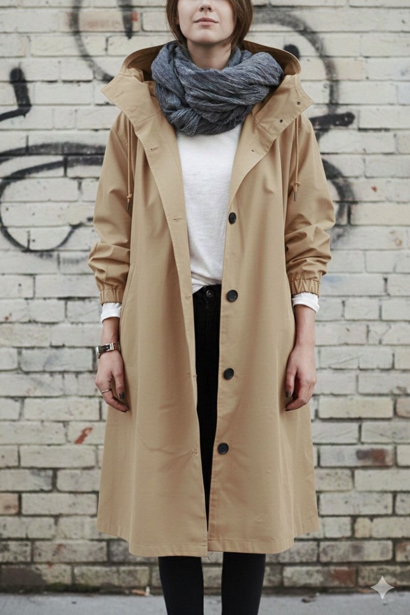 Women’s Hooded Trench Coat - Trench Coat - Wild Eye Vision