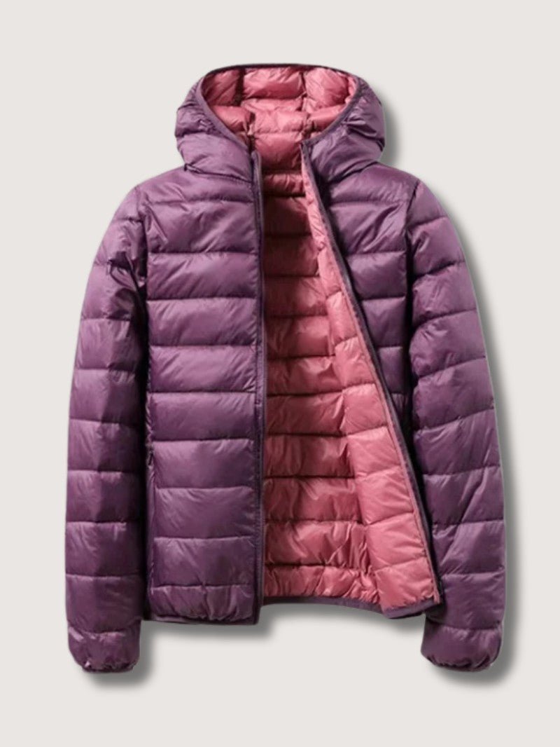 Women’s Reversible Hooded Transitional Jacket - Women's Puffer Jacket - Wild Eye Vision