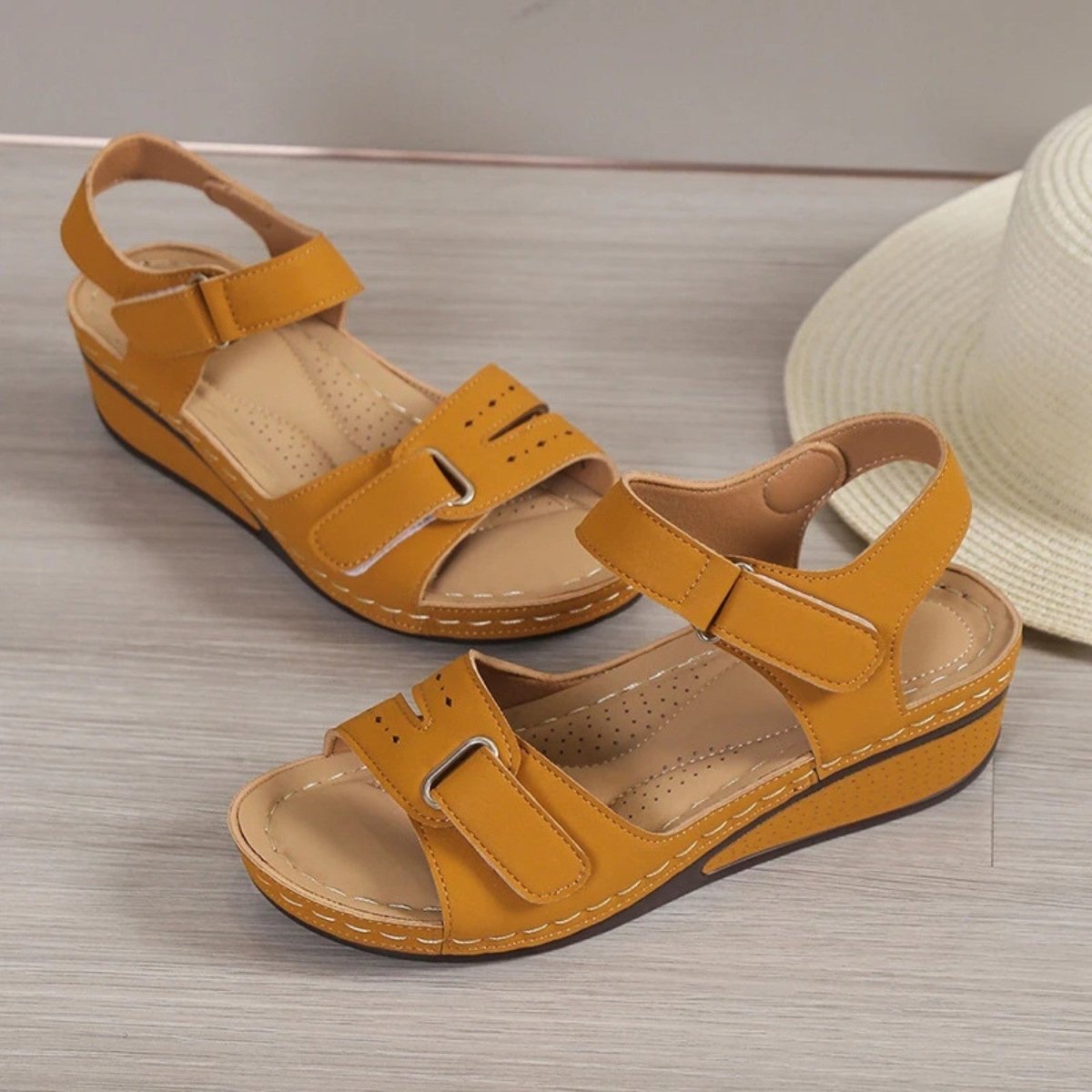 Adjustable Comfort Wedge Sandals - Orthopedic Sandals - Wild Eye Vision