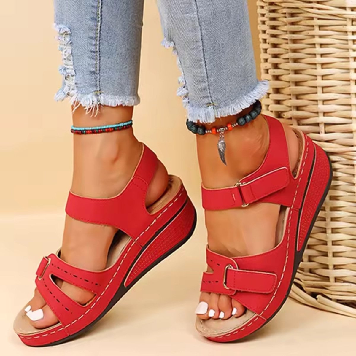 Adjustable Comfort Wedge Sandals - Orthopedic Sandals - Wild Eye Vision