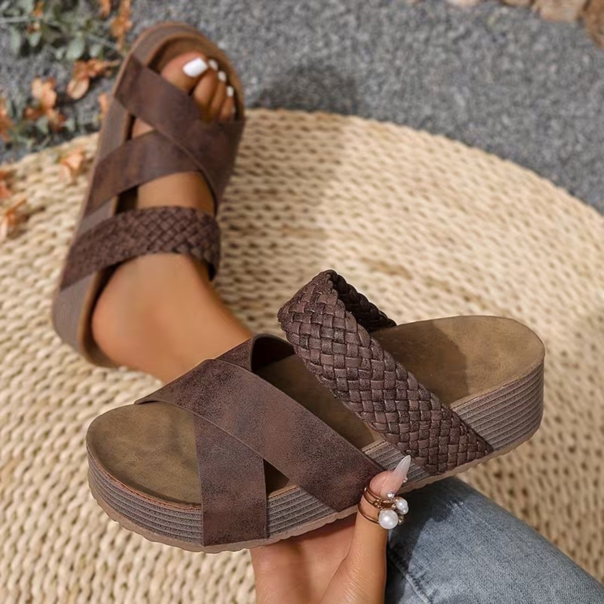 Braided Strap Comfort Sandals - Orthopedic Sandals - Wild Eye Vision