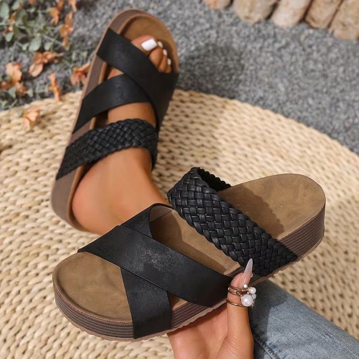 Braided Strap Comfort Sandals - Orthopedic Sandals - Wild Eye Vision