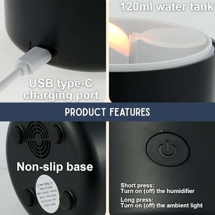 Candlelight Aroma Essential Oil Diffuser - Diffusers - Wild Eye Vision