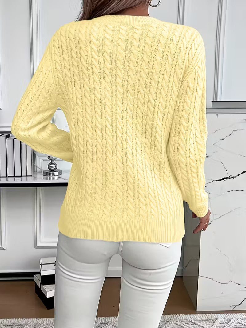 Classic Cable Knit Jumper - Women Knitted Jumper - Wild Eye Vision
