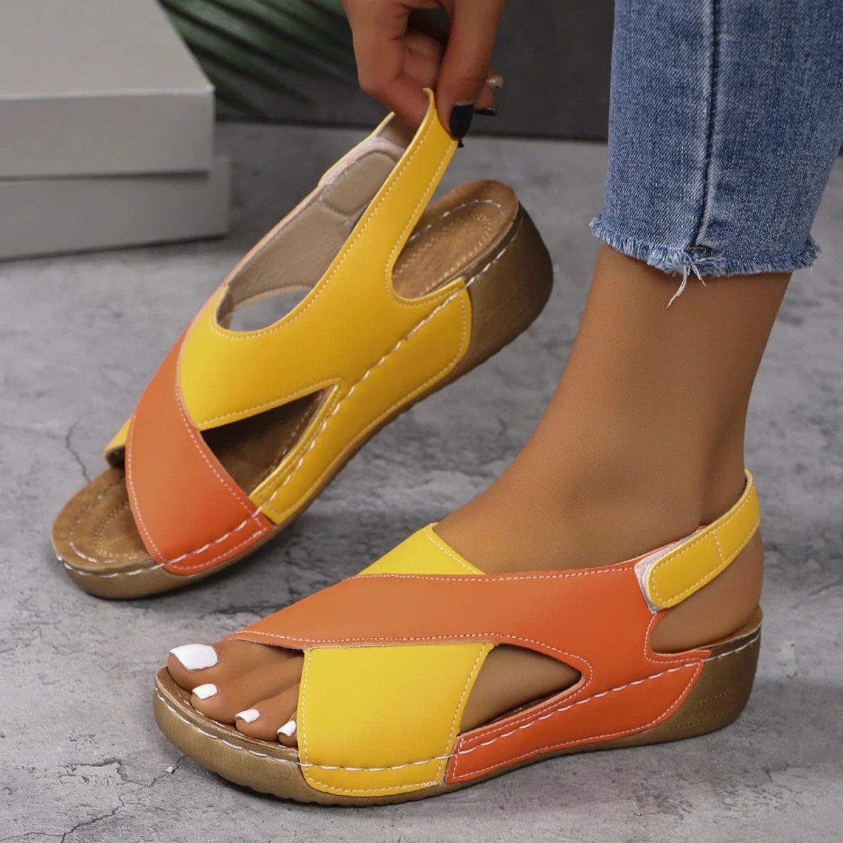Comfortable Adjustable Wedge Sandals - Sandals - Wild Eye Vision