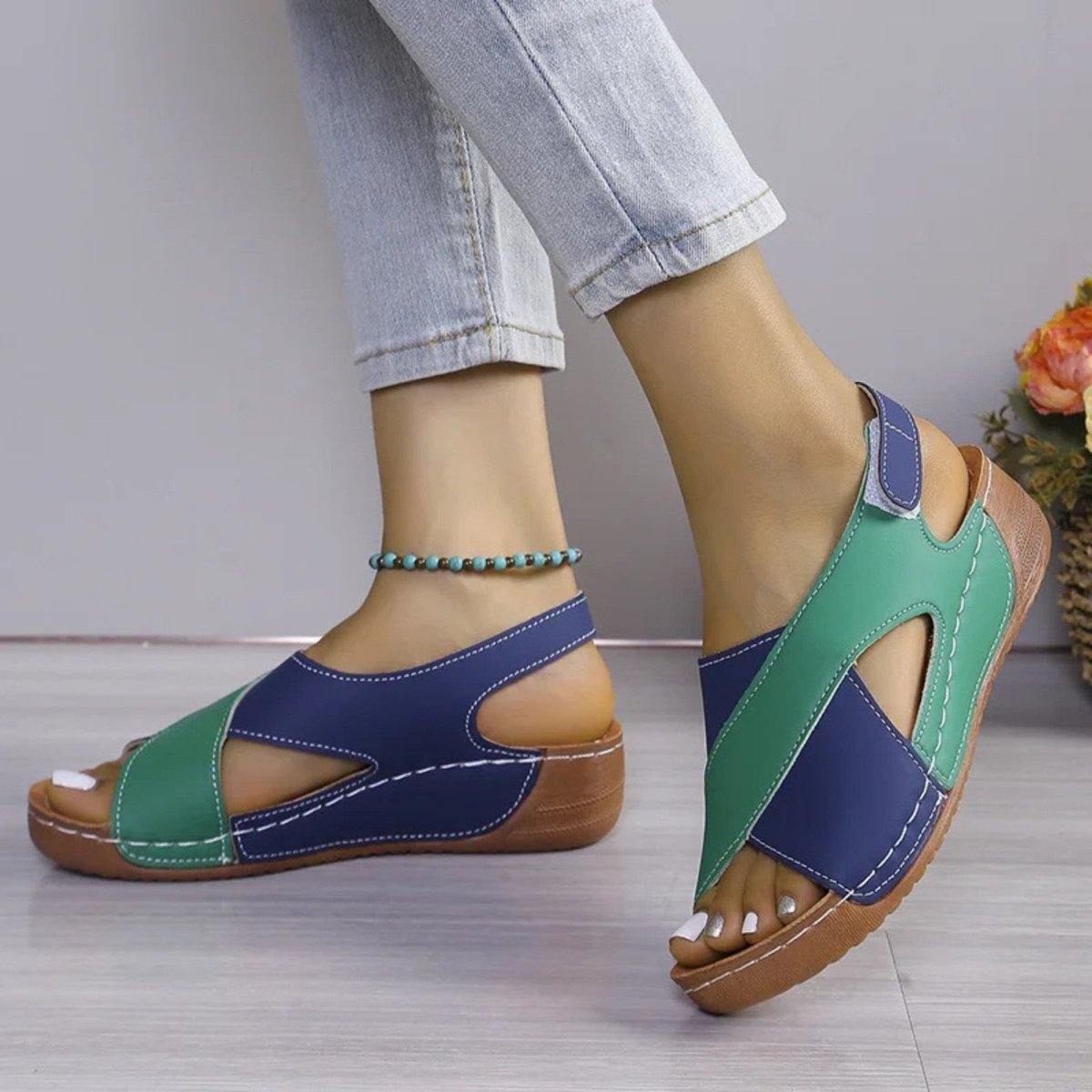 Comfortable Adjustable Wedge Sandals - Sandals - Wild Eye Vision