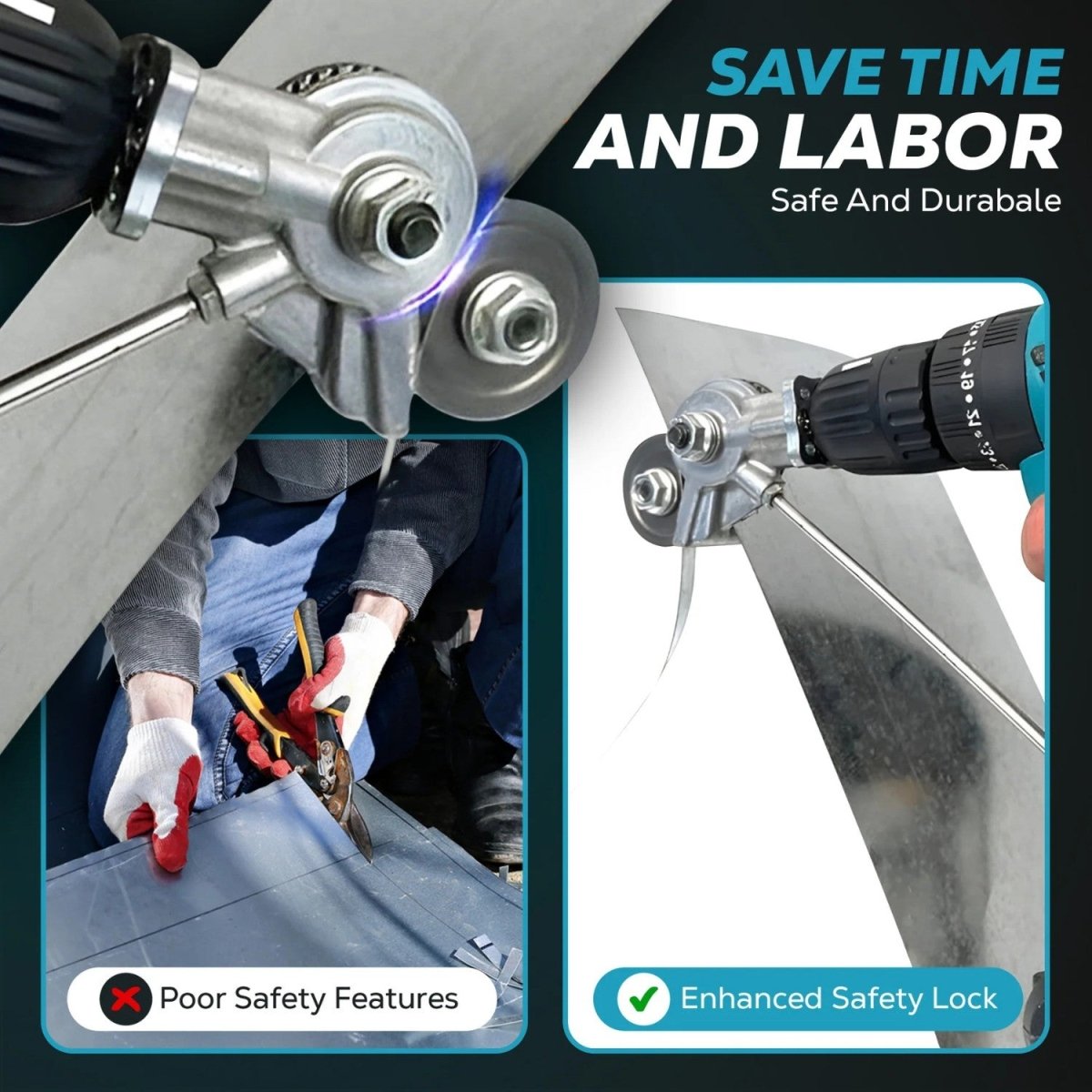 Electric Drill Metal Cutter Attachment - Metal Cutter - Wild Eye Vision