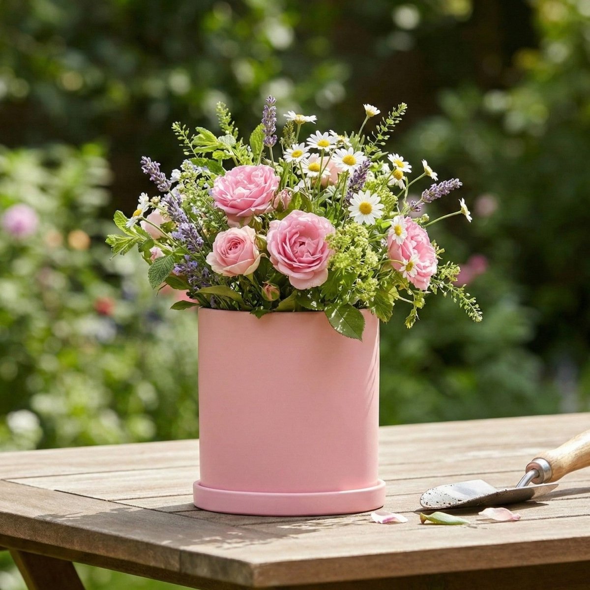 Elegant Ceramic Flowerpot with Saucer - Flowerpot - Wild Eye Vision