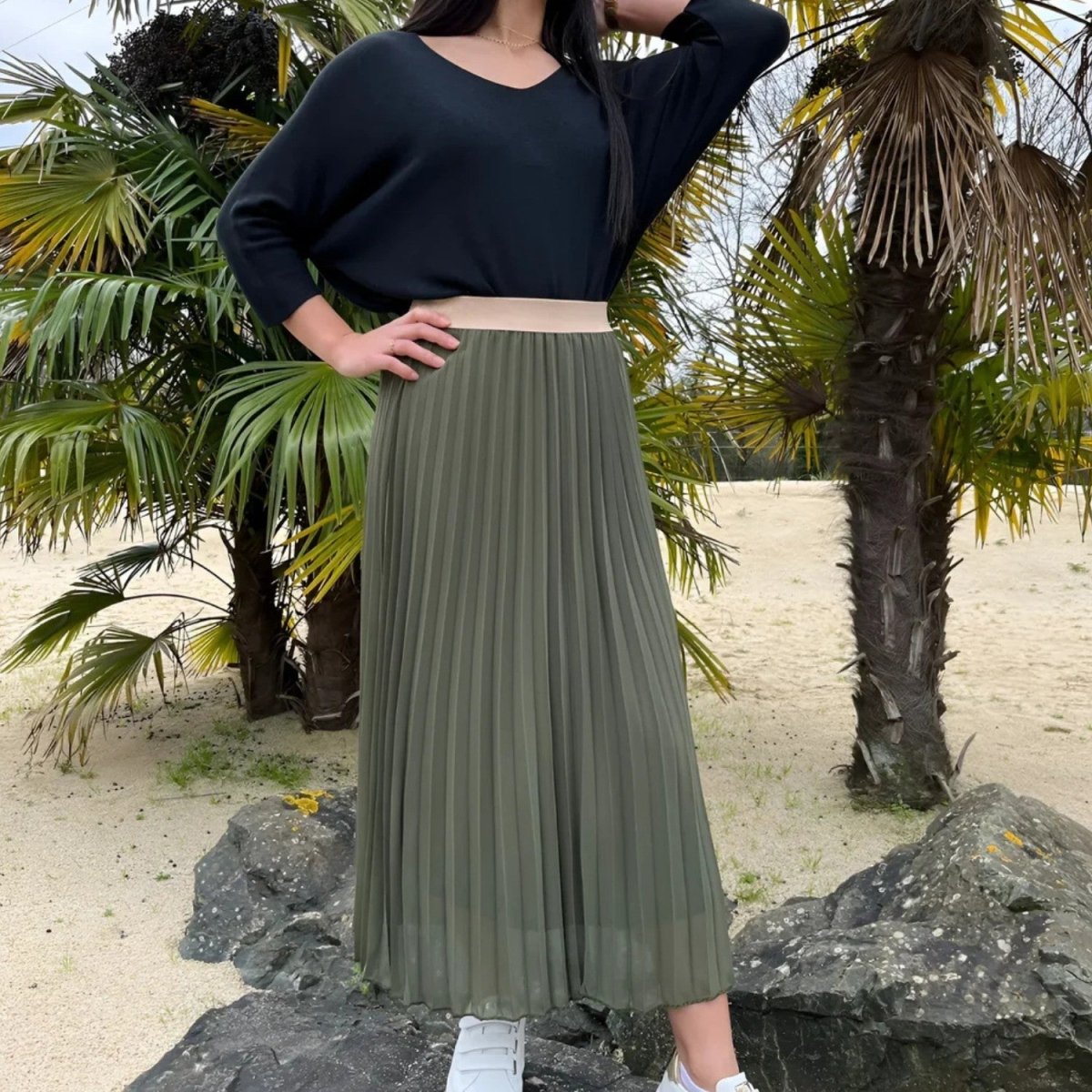 Elegant Pleated Maxi Skirt - Skirt - Wild Eye Vision