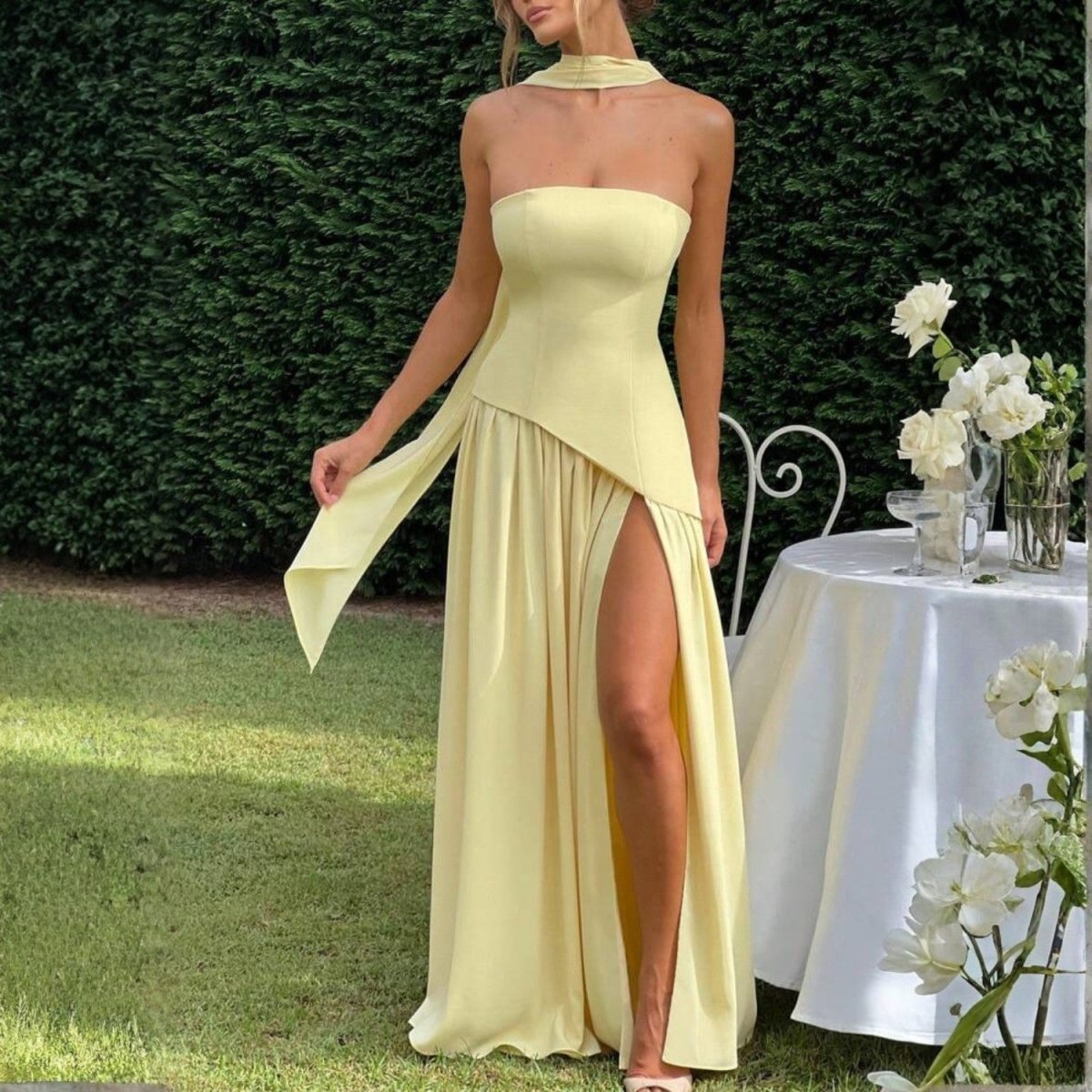 Fitted Bodice Maxi Dress - Maxi Dress - Wild Eye Vision