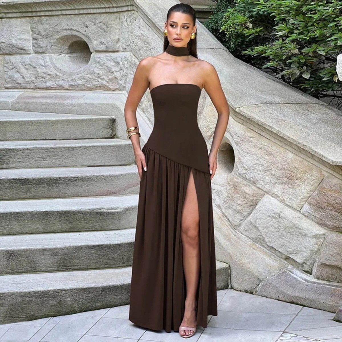 Fitted Bodice Maxi Dress - Maxi Dress - Wild Eye Vision