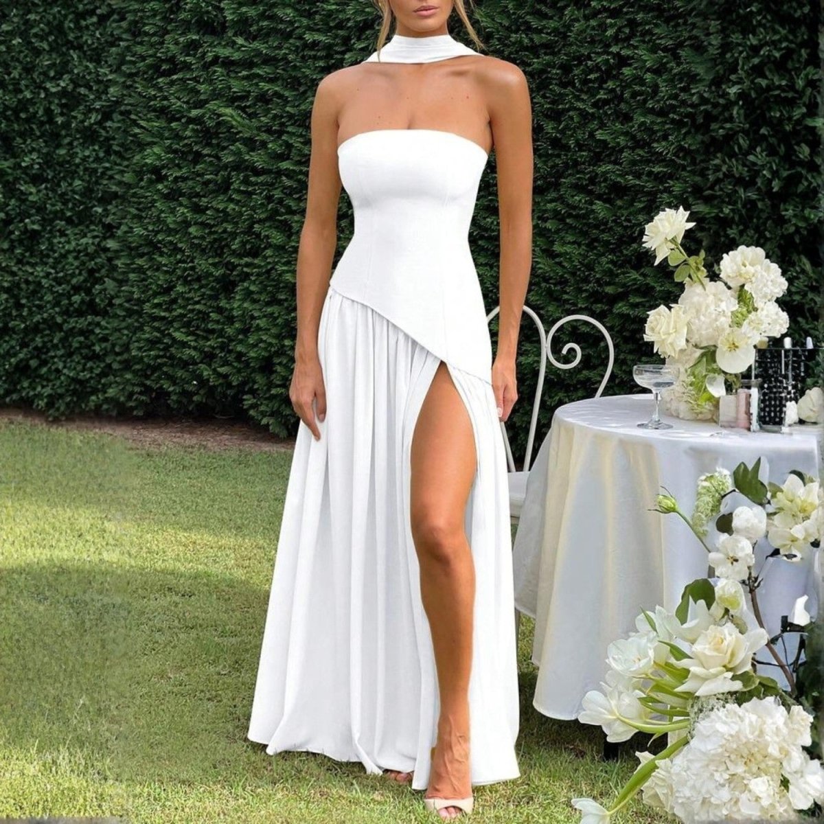 Fitted Bodice Maxi Dress - Maxi Dress - Wild Eye Vision