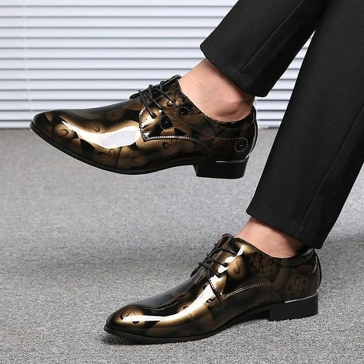 Floral Pattern Lace Up Oxfords - Dress Boots - Wild Eye Vision